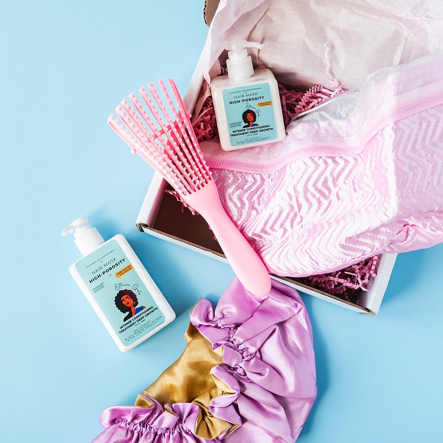 High - Porosity Hair Products Beauty Box Kit - Ethnic Gals