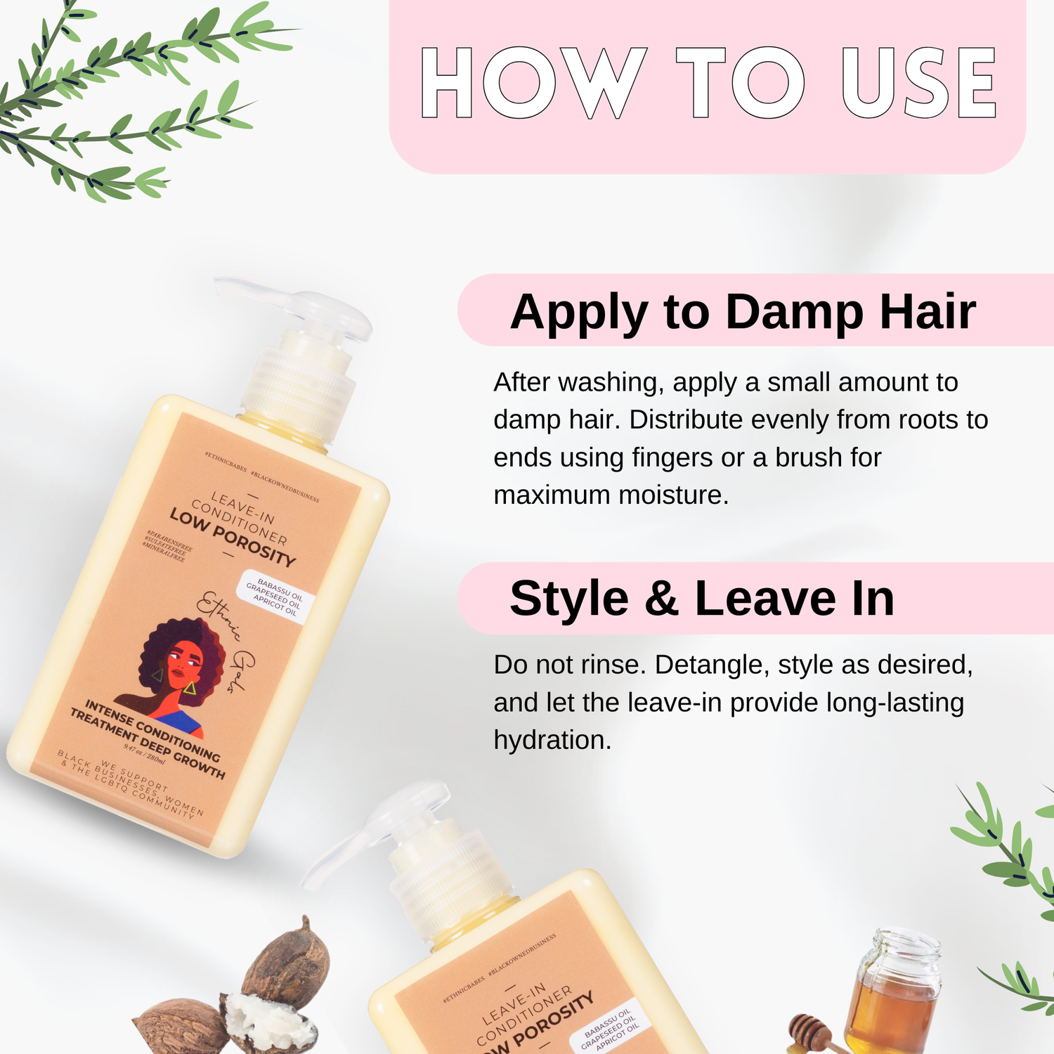 DEEP MOISTURE low porosity leave-in conditioner