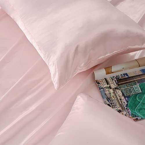 Pink Satin Pillowcase - Pack of 2 Soft, Smooth & Luxurious